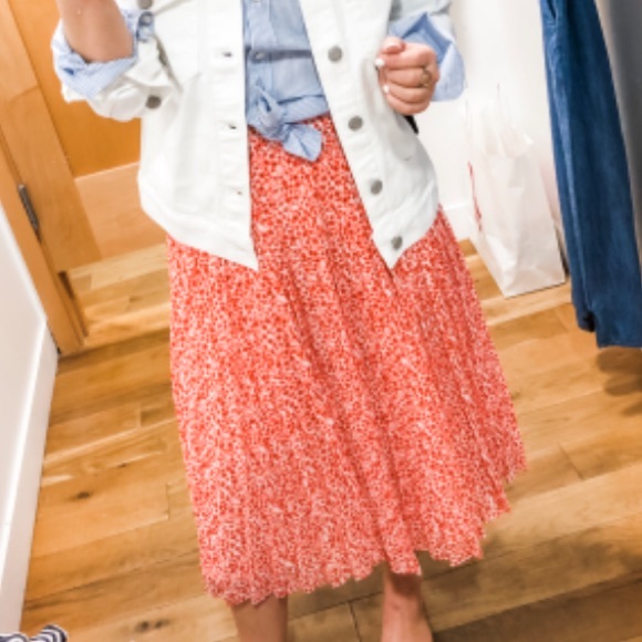 🆕 J.Crew Factory: Lightweight Pleated Midi Skirt - Picture 2 of 8